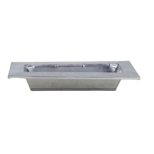 [CU-136] zinc plateau recta avec bord naturel