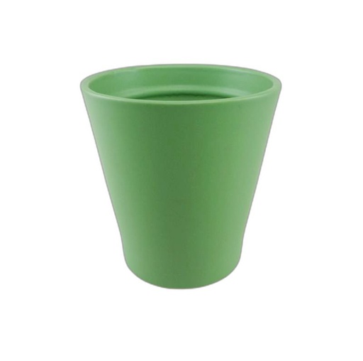 [F013GR] Cache-pot céramique orchidée matt vert