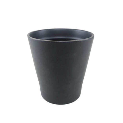 [F013ZW] Cache-pot céramique orchidée matt noir