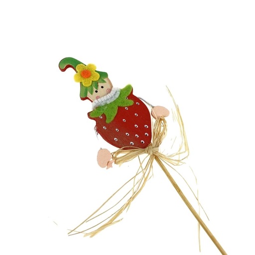 [GU33285] pique décoratif fraise bébé 4pcs