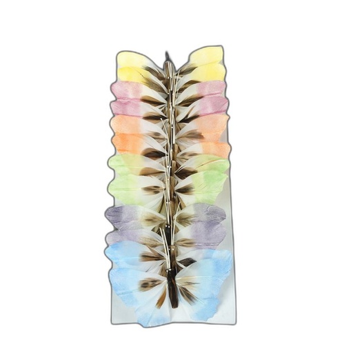 [P280203-12] deco vlinder 12pcs - 12cm multicolor