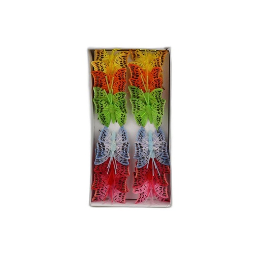 [P280806-5] deco vlinder 24pc - 5cm multicolor