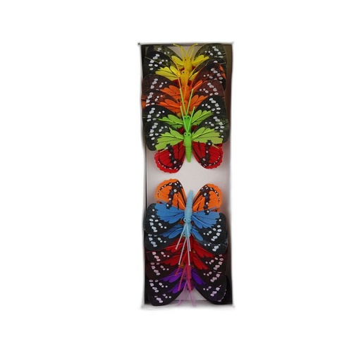 [P287329-8] decovlinder 12 pcs - 8cm multicolor zwarte boord