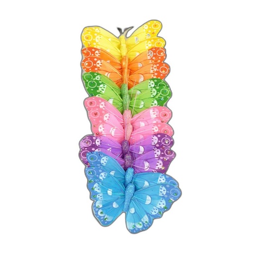 [P287401-12] deco vlinder 12pcs - 12cm