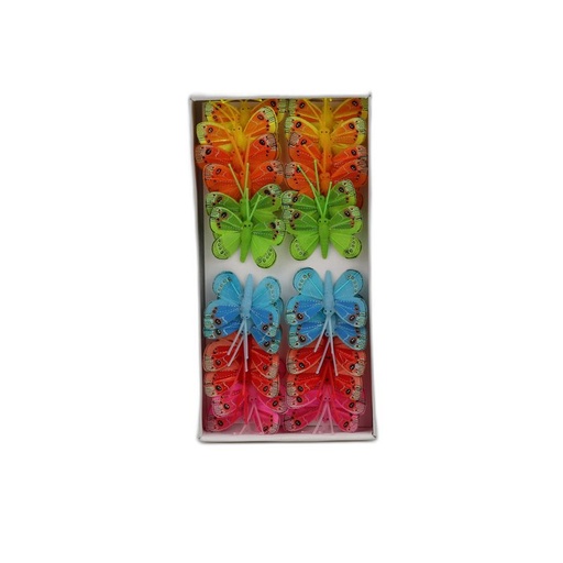 [P288365-5] deco vlinder 24pc - 5cm multicolor