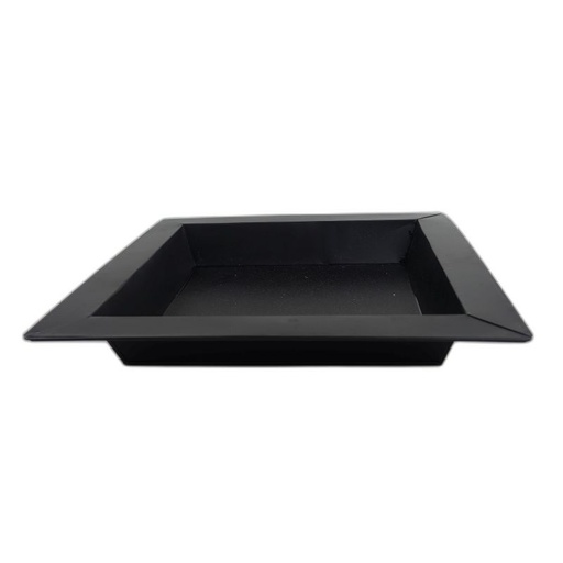 [VN9346B] zinc plateau carré avec bord noir mat