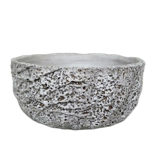 [28-901] cement bowl 'textuur' bruin/wit D28 
