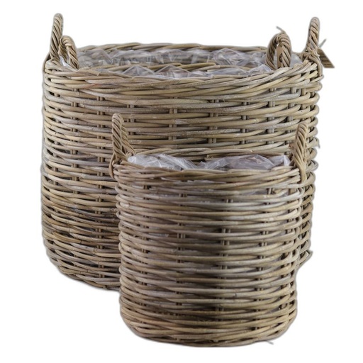 kubu rotan ronde jumbo set 3 diagonaal hoog