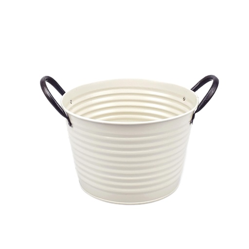 [50-813] Light-Grey High Zinc Bowl 'Convex' w/ Dark Ears