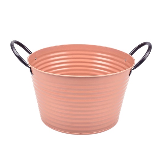 [50-834] Light-Brown High Zinc Bowl 'Convex' w/ Dark Ears