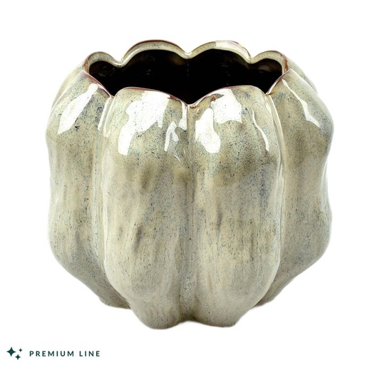 [45-23-205] Smokey-White Pot 'Pumpkin' D23