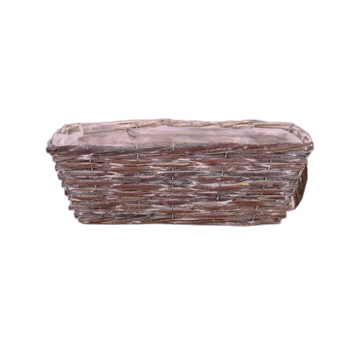 [312-306S] unpeeled jardinière rectangulair S