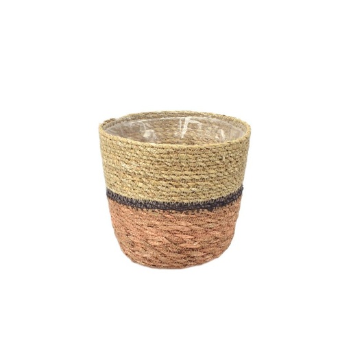 [46-022] Conical Seagrass Basket - Bottom Brown (ES15)
