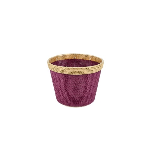 [18-962] Lilac Paper Basket w/ Rim