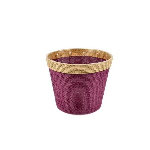 [18-963] Lilac Paper Basket w/ Rim