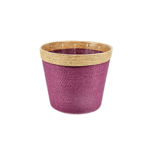 [18-964] Lilac Paper Basket w/ Rim