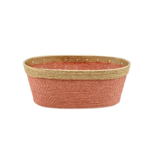 [18-998] Terra Oval Paper Basket w/ Rim