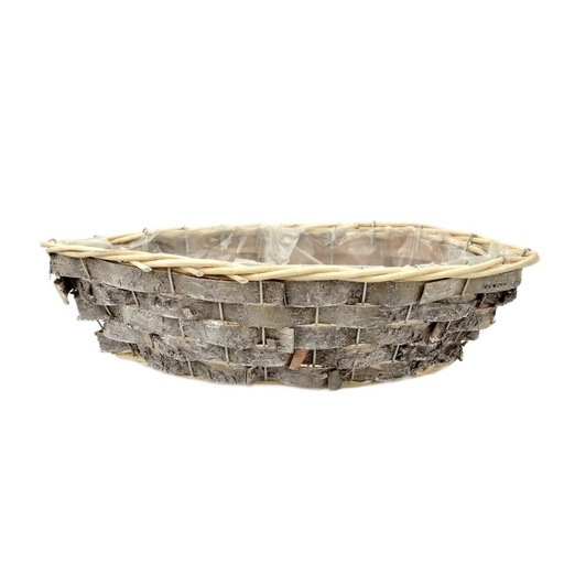 [22-722] Boat Birch Basket Planter