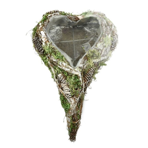 [22-961] Pointy Heart Planter 'Forest' L