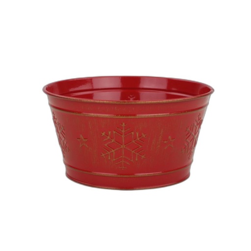 [324-508] zink rond schaal S "Red December" Ø16
