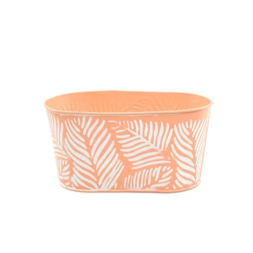 [52-115-V] Peach-Color Zinc Oval 'Leaf' Medium