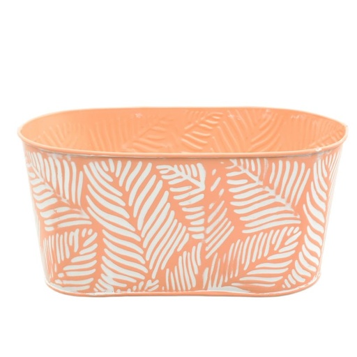 [52-116-V] Peach-Color Zinc Oval 'Leaf' Large