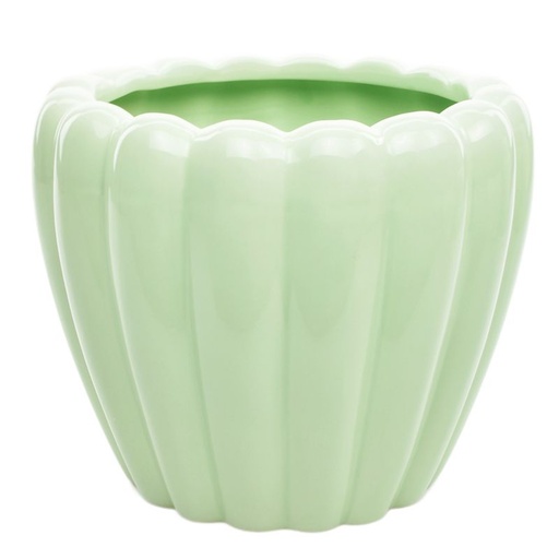 [93-523-V] Mint-Green Ceramic Pot 'Eva' ES-15