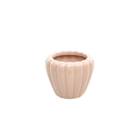 [93-530-V] Soft-Brown Ceramic Pot 'Eva' ES-6