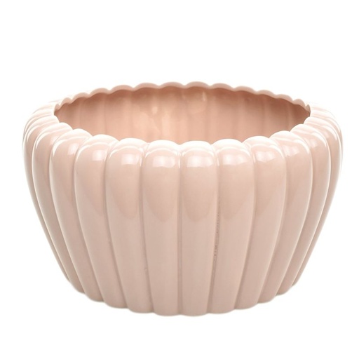 [93-536-V] Soft-Brown Ceramic Bowl 'Eva'