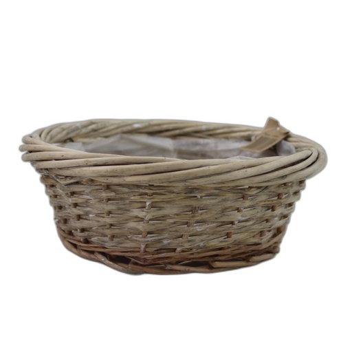 [11453] round basket grey 'Fruta' ø27 