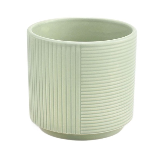 [91-753] Light-Green Pot 'Groove'