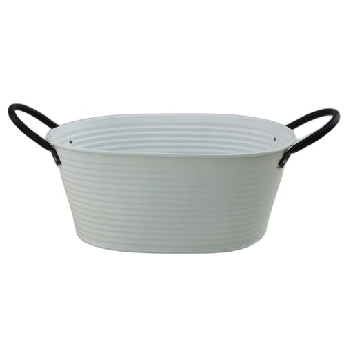 [315-013] Light-Grey Oval Zinc
 'Convex' w/ Dark Ears,