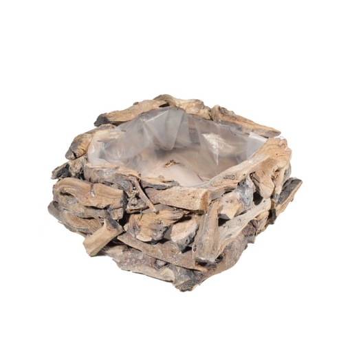 [33-564-V] Drijfhout Square Planter Whitewash