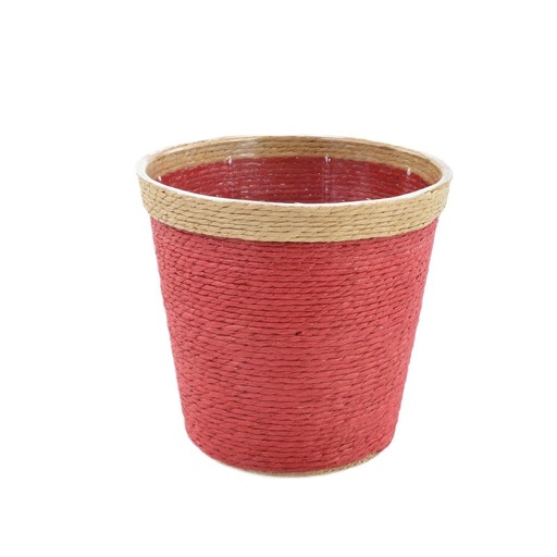 [18-202] Red Pot Basket w/ Rim