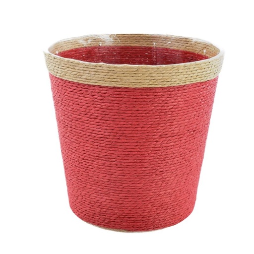 [18-203] Red Pot Basket w/ Rim