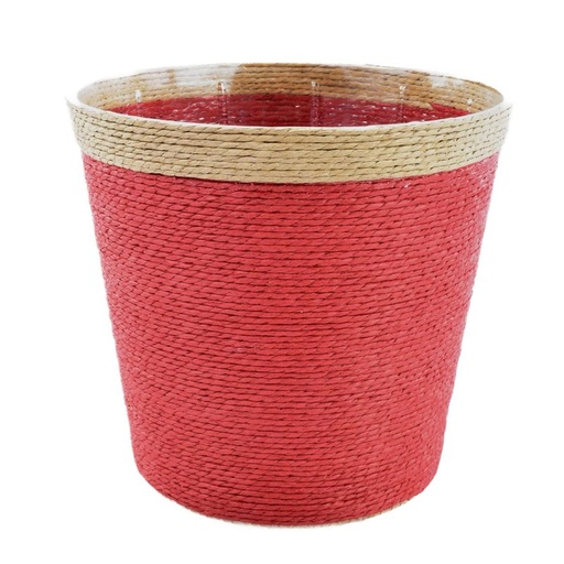 [18-204] Red Pot Basket w/ Rim