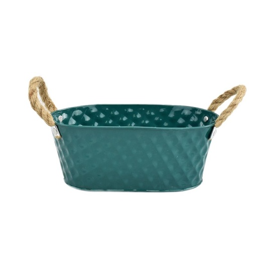 [52-411] Green Oval Zinc 'Fancy' w/ Rope Ears