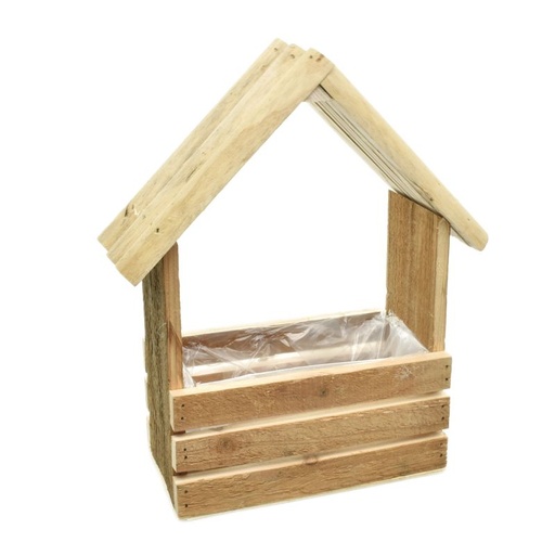[24-211] Reclaimed Wooden House Planter M