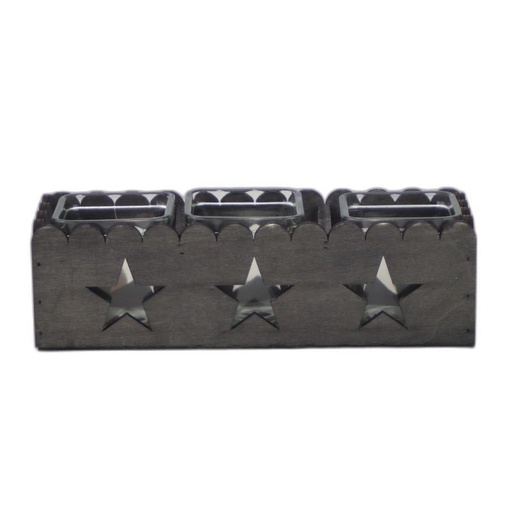 [25183] theelichthouder kerst sterren 3x triple